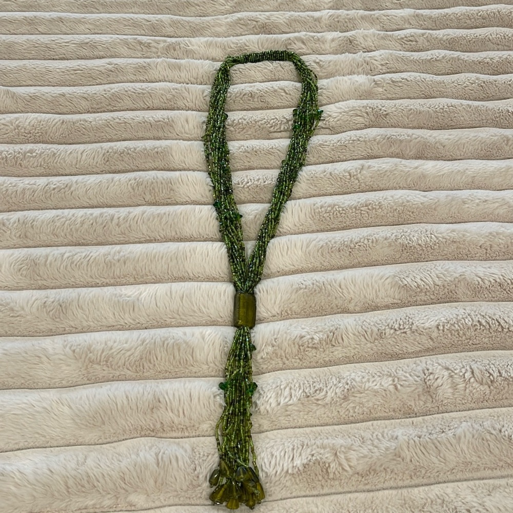 Soft surroundings Green Beaded necklace